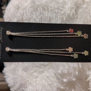 ❤️ 4" long Silver Chain Earrings NEW